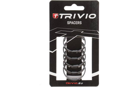 Trivio - Headset Spacer 5MM 1-1/8" Aluminium Black - 5 pieces