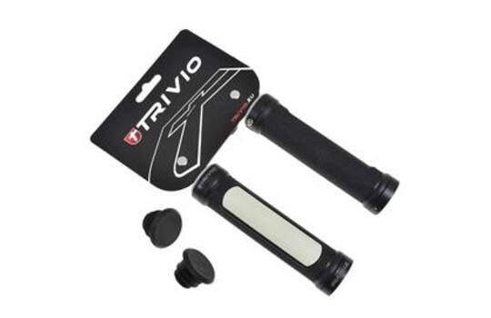 TRIVIO - Fiets Handvatten 3-Density Zwart Lock-On Zwart 1