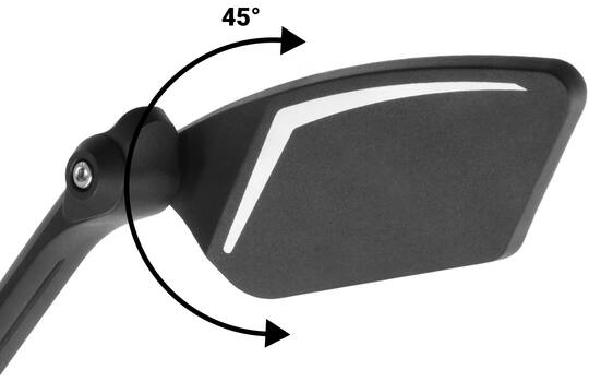 Trivio - Fietsspiegel E-Bike Stuur Links 360° Verstelbaar ∅22.2MM 3