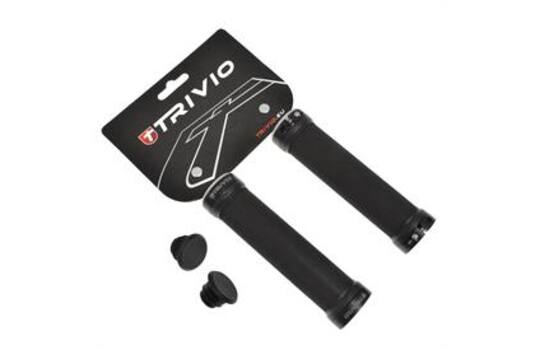 TRIVIO - Fiets Handvatten Diamant Grip Zwart Lock-On Zwart 1