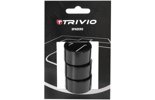 TRIVIO - Spacer 20MM 1 1/8" Alloy Zwart 3 stuks