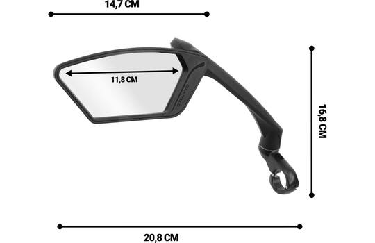 Trivio - Fietsspiegel E-Bike Stuur Links 360° Verstelbaar ∅22.2MM 5